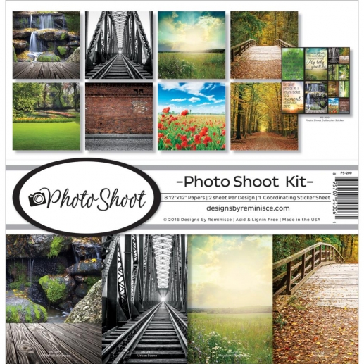 Paper Kit 12x12 Reminisce Photo Shoot till scrapbooking, pyssel och hobby