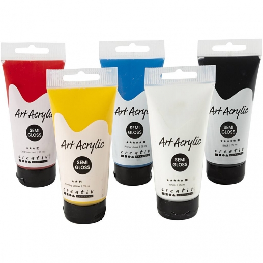 Pigment Art Acrylic Mixade Basfärger 5x75 ml Studiofärg