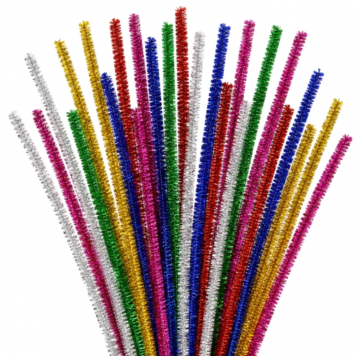 Piprensare Fluffy Chenille Glitter 50 st 6 mm