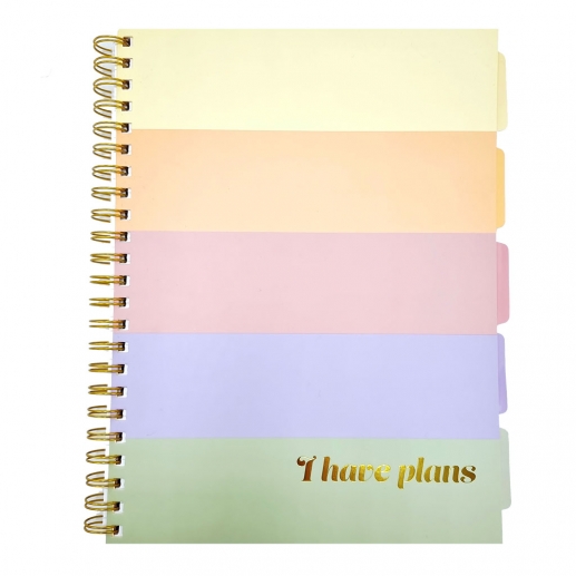 Skrivblock 5-Ämnesblock A4 - I Have Plans - 150 sidor