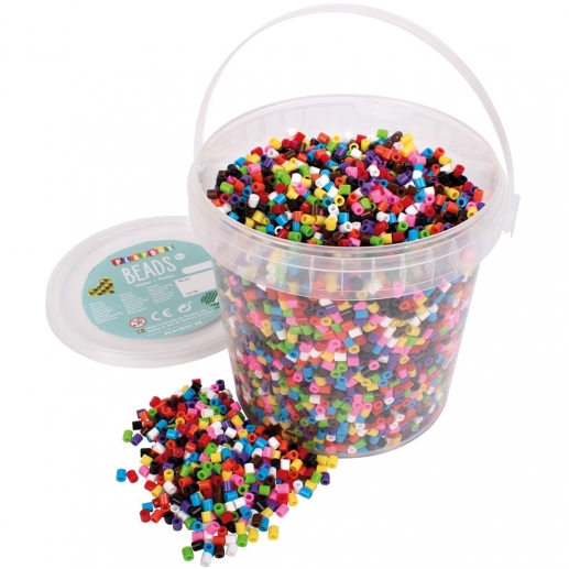 Rörpärlor i Hink Basfärger 10 000 st till scrapbooking, pyssel och hobby