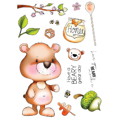 Clearstamps Set Polkadoodles - Beary Great Day