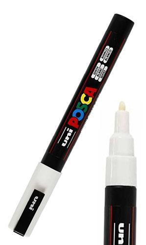 Posca Marker Fine Bullet PC-3M White Penna 1,5 mm