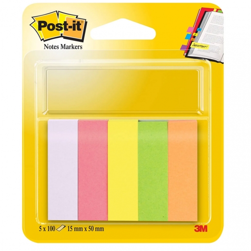Post-it Märkflikar 15x50 mm 500 st Notisblock