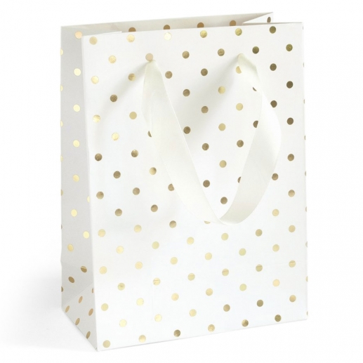 Presentpåse - 5 st - Golden Dot - 20 x 15 cm