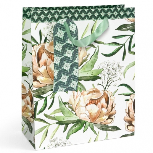 Presentpåse Large - 5 st - Peonies - 32x26 cm