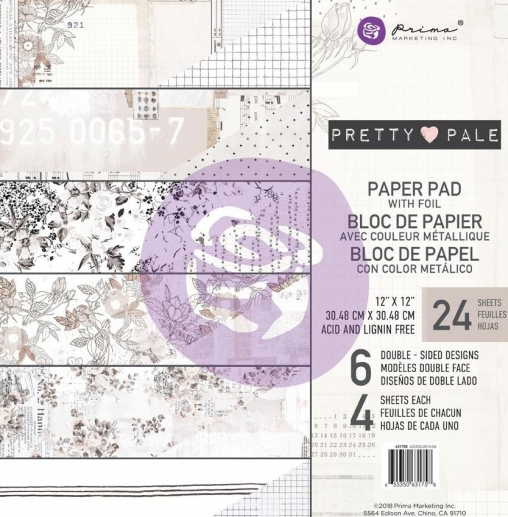 Paper Pad Prima 12x12 Pretty Pale 12x12" 24 ark Marketing