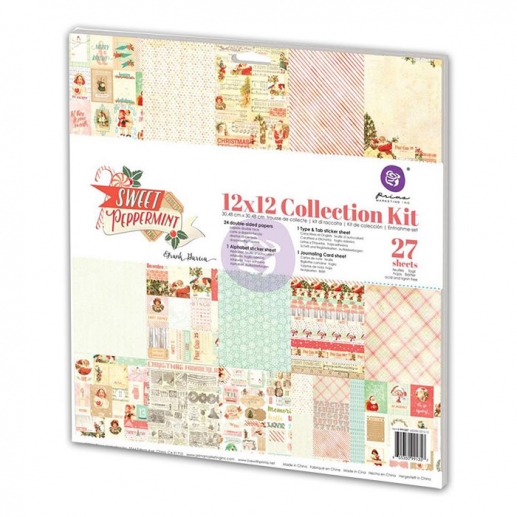 Paper Pad 12”x12” Prima Sweet Peppermint 24 ark Marketing