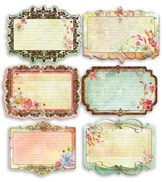 Note Cards i Ask 30 st Fairy Flora Prisetiketter