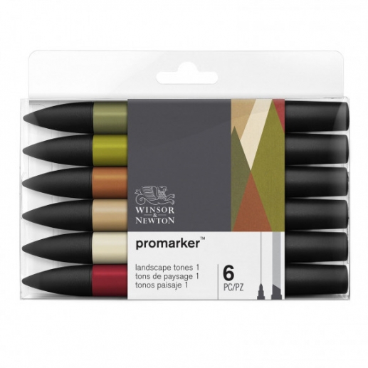 Promarker Winsor & Newton - Landscape Tones - 6 st