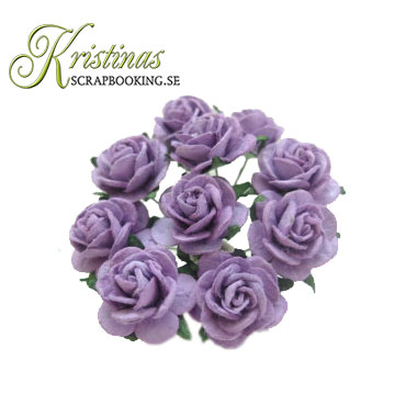 Mulberry Rose Scrapbooking Blommor Pappersblommor pappersrosor 15 mm Purple Dekorationer DIY