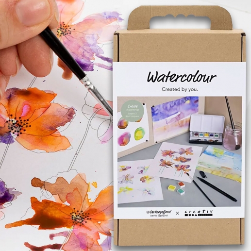 DIY Pysselkit - Art Watercolor Paint - Lär Dig Akvarellmålning