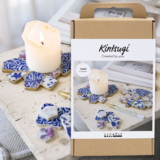 DIY Pysselkit Kintsugi - Ljusfat av Mosaik
