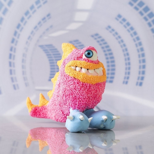 Mini Pyssel Kit Lera - Monster Freddy - Neonrosa