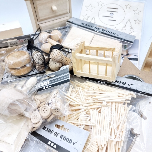 Outlet Pyssel Kit värde 833 kr - Träföremål