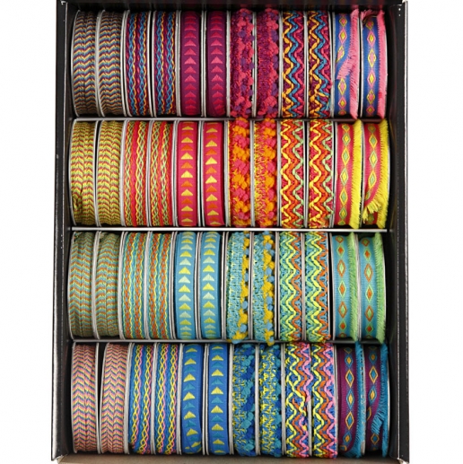 Dekorationsband 48 rullar Bohemian Colors Band