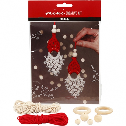 Pysselkit Jul Julnisse av Makramé Pysselset Julpyssel Kit