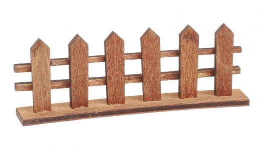 Staket Brunt 8 x 3 cm Trä Nissedörr till scrapbooking, pyssel och hobby