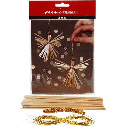 Pysselset Jul Ängel i Halm Julpyssel Kit