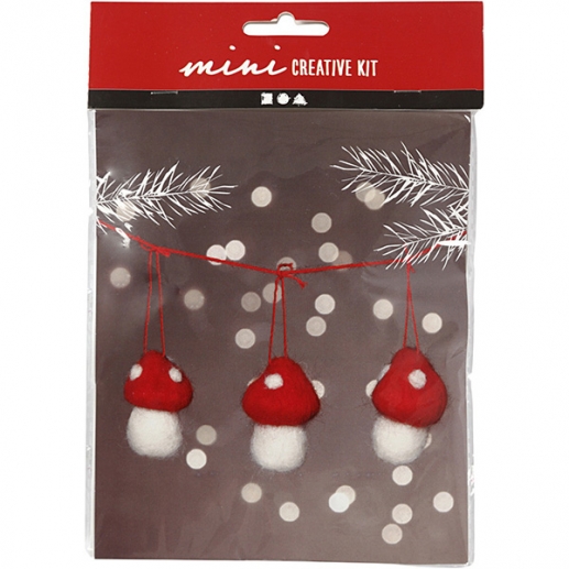 Pysselset Jul Svamp på Snöre Julpyssel Kit