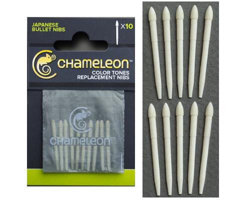 Replacement Bullet Nibs for Chameleon 10 Pack Pennor