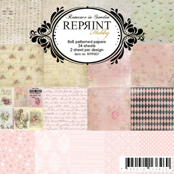 Paper Pad 6”x6” Romance in Sweden Reprint 34 ark Julpyssel