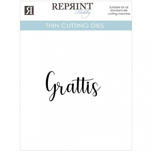 Dies Reprint - Grattis - 54 x 32 mm