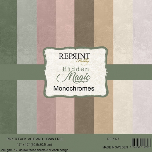 Paper Pad 12x12 - Hidden Magic Monochromes - Reprint