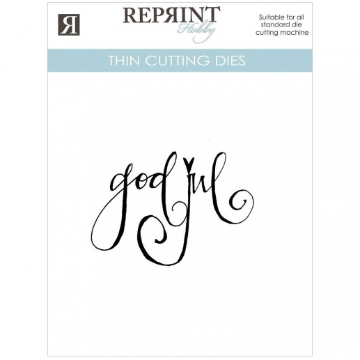 Dies Reprint - God Jul Text II - Cozy Christmas - 74 x 63 mm