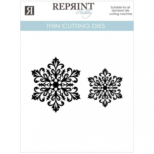 Dies Reprint - Snöflingor 4 cm och 5 cm - 2 st