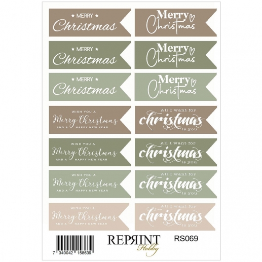 Stickers Reprint - Cozy Christmas - Engelsk Text