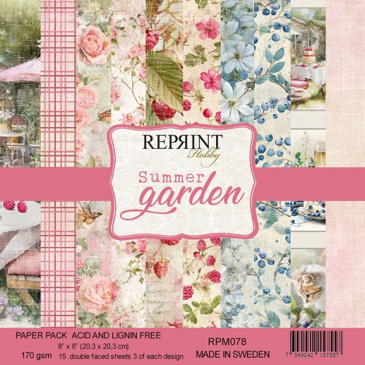 Paper Pad 8x8 - Summer Garden - Reprint