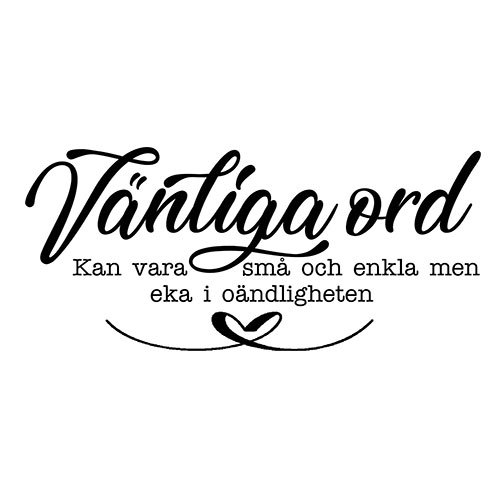 EZ-Monterad Stämpel Vänliga Ord 70 x 31 mm Reprint Stämplar
