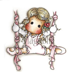 Stämpel Magnolia Little Circus Moscow Ribbon Dance Tilda Stämplar Embossing