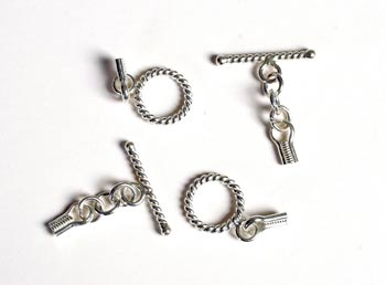 Stavlås i Silver 15mm 5 st Smyckeslås till scrapbooking, pyssel och hobby