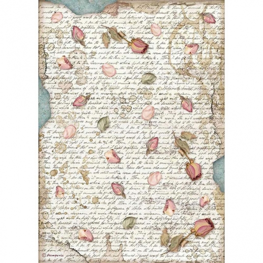Decoupage Papper A4 Stamperia Passion Petals
