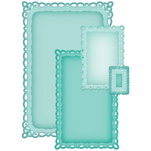 Spellbinders Nestabilities Decorative Elements Dies Romantic Rectangles Spellbinder