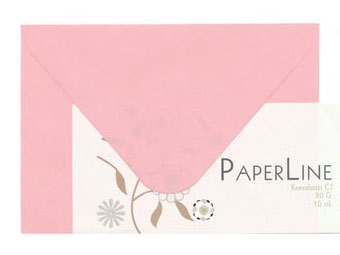 Kuvert Mini C7 Paper Line 10-pack Rosa Scrapbooking Papper