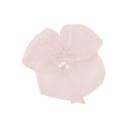 Organza Rosetter 2x2 cm 10-pack Rosa Dekorationer DIY