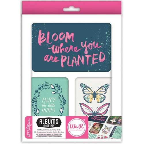 Inked Rose Albums Made Easy Journaling Cards Kit 100/Pkg D-Ring Album 12 Tum