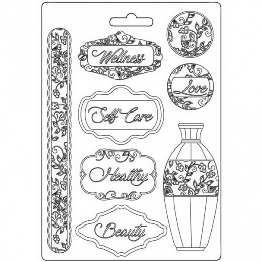 Soft Mould A5 Stamperia - Rose Parfum - Frames And Roses