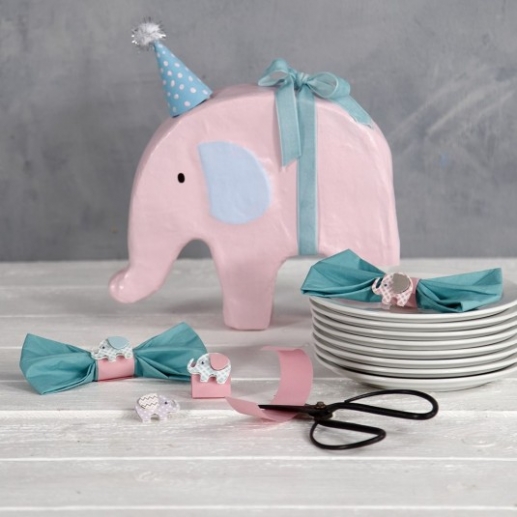 Inspiration Baby Rosettservetter till dop och kalas Dukning Fest