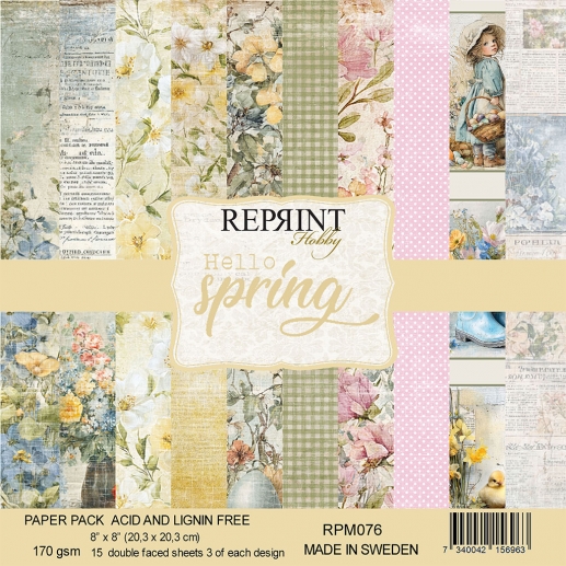 Paper Pad 8x8 - Hello Spring - Reprint
