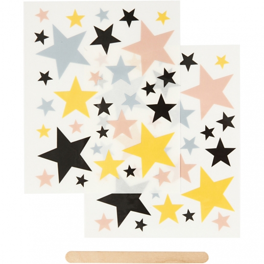 Rub-on stickers Stjärnor 12,2x15,3 Klistermärken