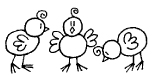 Stämpel EZ-Monterad - Kycklingar