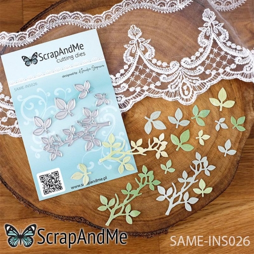 Dies ScrapAndMe - Twig and Leaves - 7x4 cm