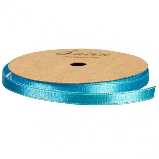 Sidenband På Rulle 3mm x 10 meter Turkos 3 mm