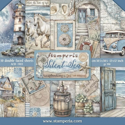 Scrapbooking Paper Pad Stamperia - Silent Sea Strand Beach Ocean Collection