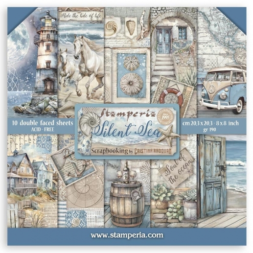 Scrapbooking Paper Pad Stamperia - Silent Sea Strand Beach Ocean Collection