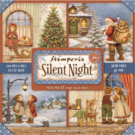 Paper Pad Maxi Stamperia 12x12 Tum - Silent Night